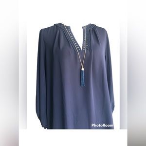 Banana Republic Top and JCrew Necklace